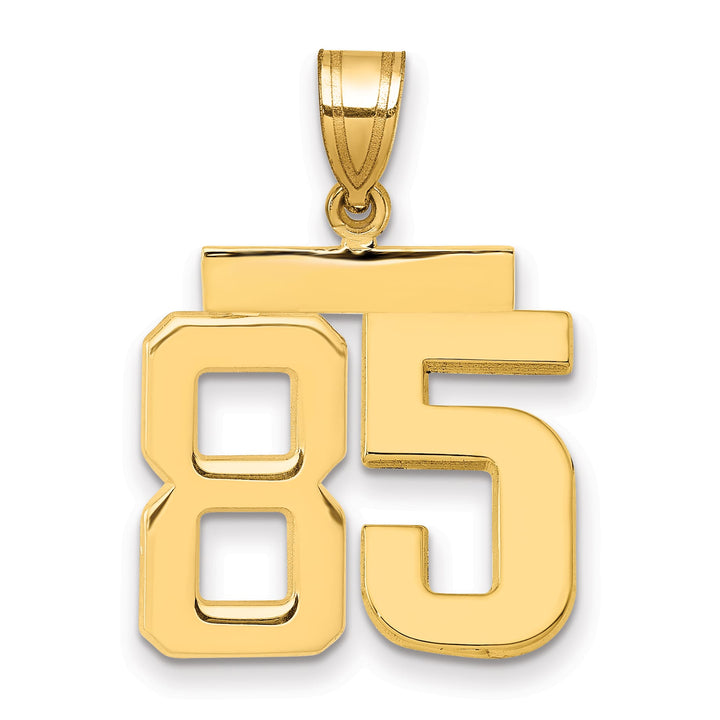 10K Yellow Gold Medium Polished Number 85 Charm