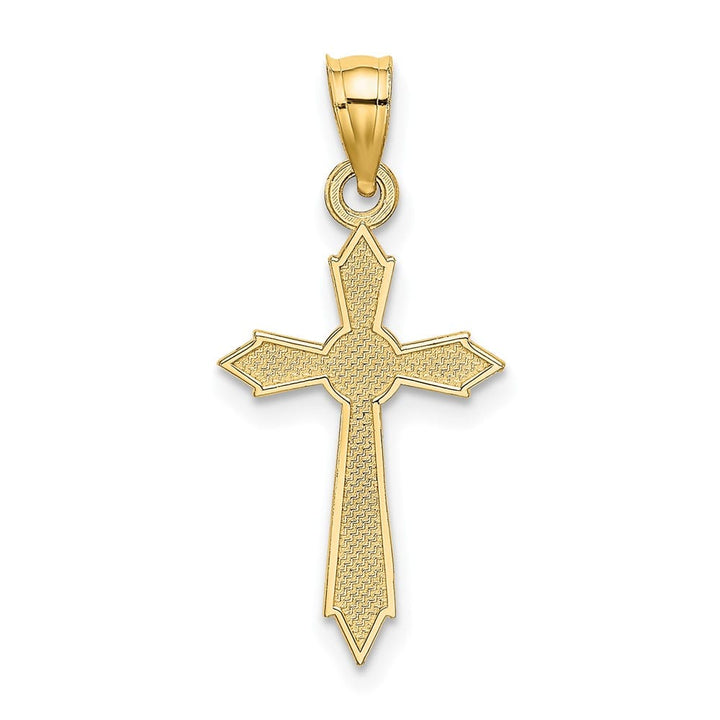 10K Yellow Gold Medium with Engraved Edges Passion Cross Charm