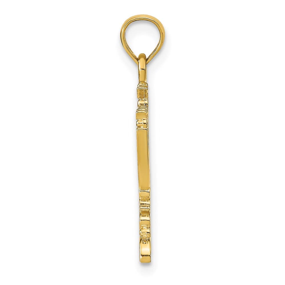 10K Yellow Gold Menorah 18.05 mm x 14.12 mm Pendant