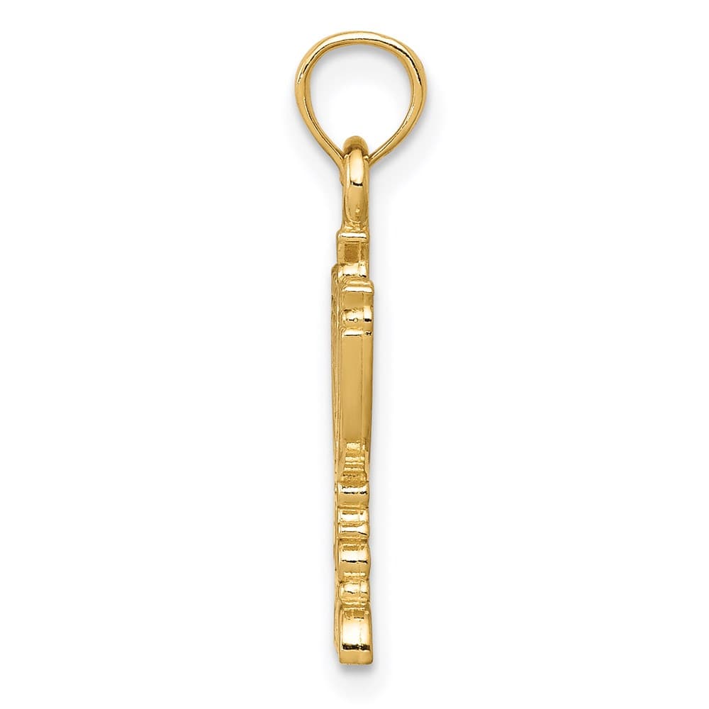 10K Yellow Gold Menorah 19 mm x 13 mm Pendant