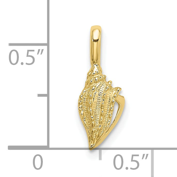 10K Yellow Gold Mini Conch Shell Charm