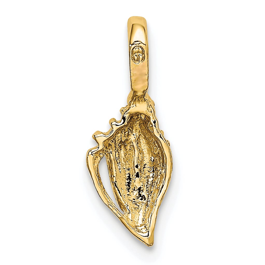 10K Yellow Gold Mini Conch Shell Charm