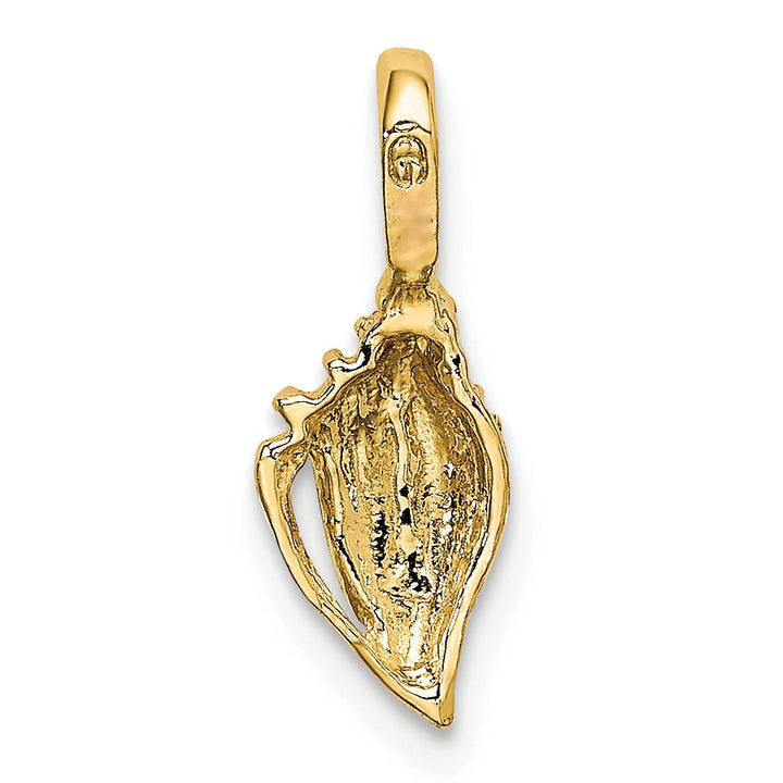 10K Yellow Gold Mini Conch Shell Charm