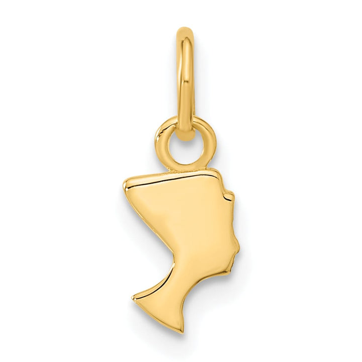 10K Yellow Gold Mini Nefertiti Charm