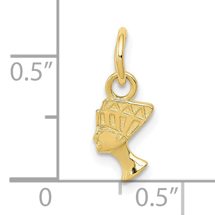 10K Yellow Gold Mini Nefertiti Charm
