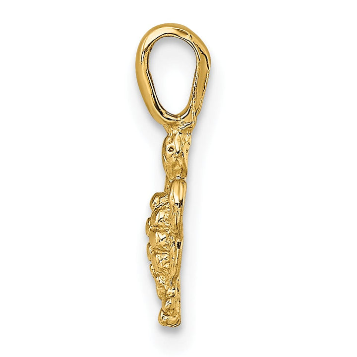 10K Yellow Gold Mini Sea Turtle with Fixed Bail Charm