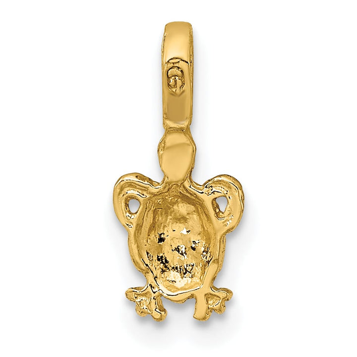 10K Yellow Gold Mini Sea Turtle with Fixed Bail Charm