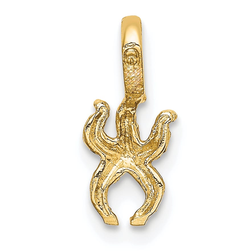 10K Yellow Gold Mini Starfish with Fixed Bail Charm