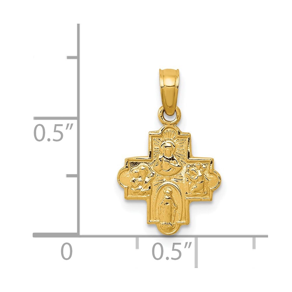10K Yellow Gold Miniature Four Way Medal