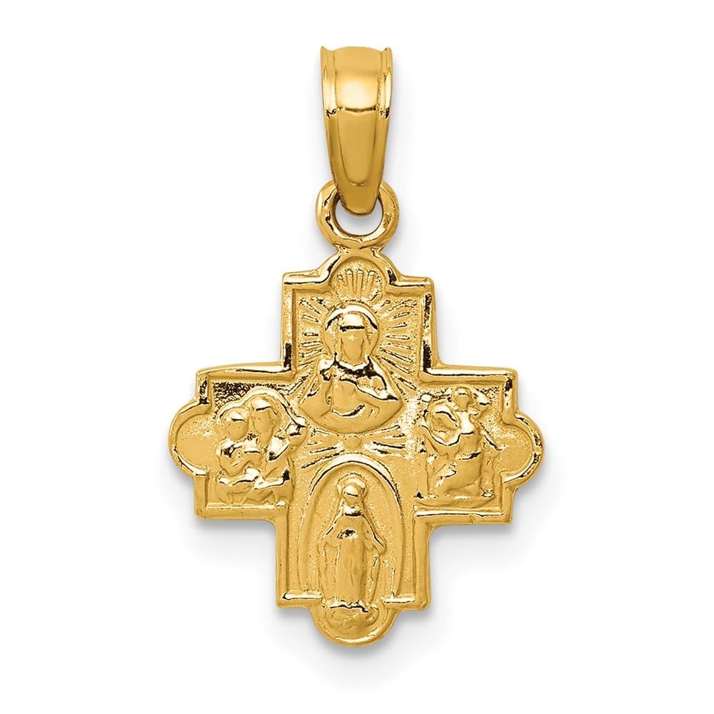 10K Yellow Gold Miniature Four Way Medal