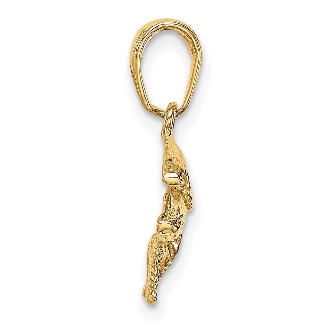 10K Yellow Gold Mother and Baby Humpback Whale Pendant