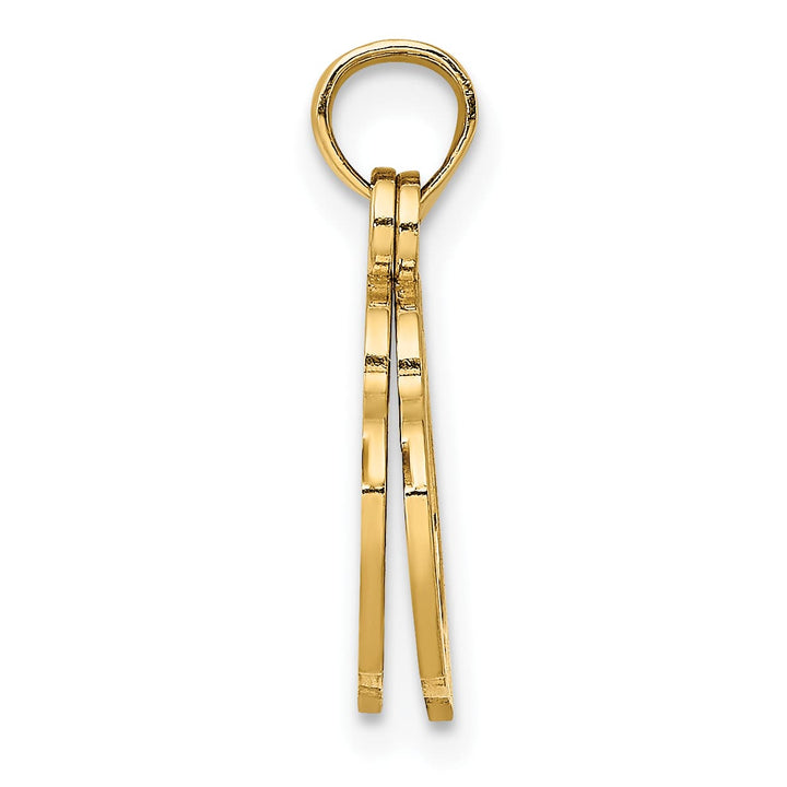10K Yellow Gold Moveable Handcuffs Charm