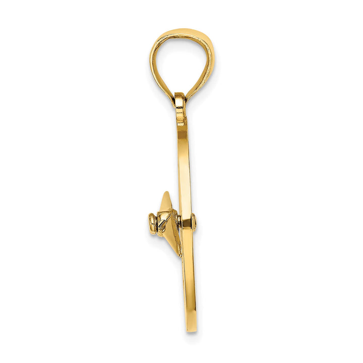 10K Yellow Gold Nautical Compass with Moveable Needle Charm