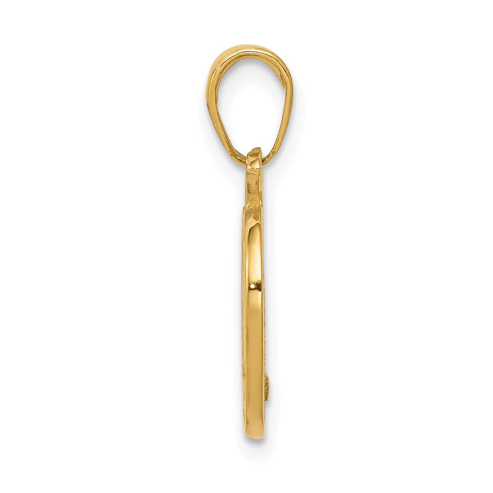 10K Yellow Gold New York City Skyline in Apple Pendant