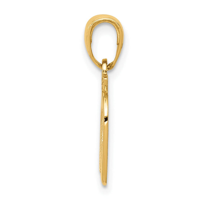 10K Yellow Gold New York Skyline in Apple Pendant
