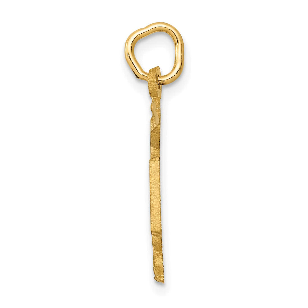 10K Yellow Gold Nurse RN Caduceus Charm