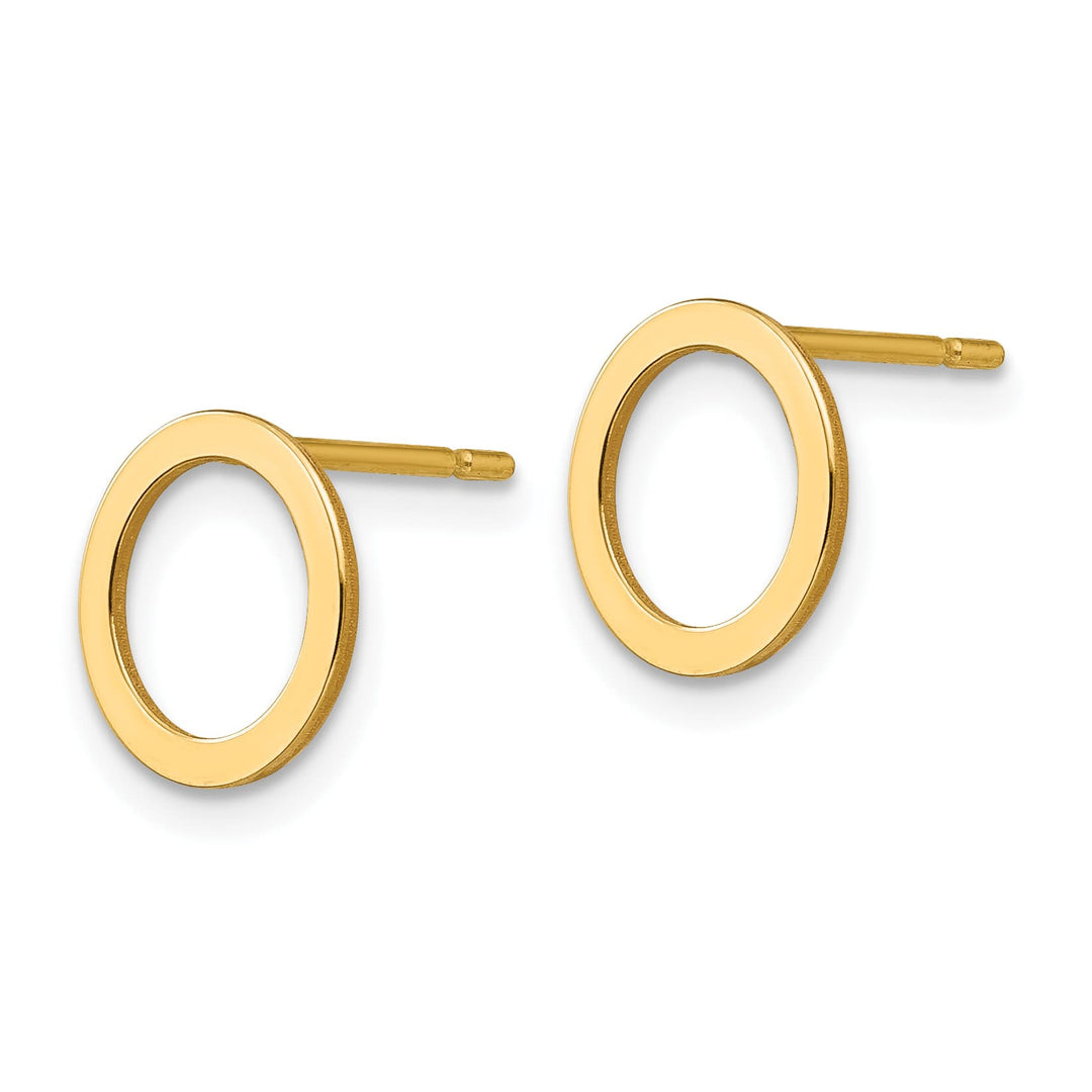 10k Yellow Gold Open Circle Post Earrings