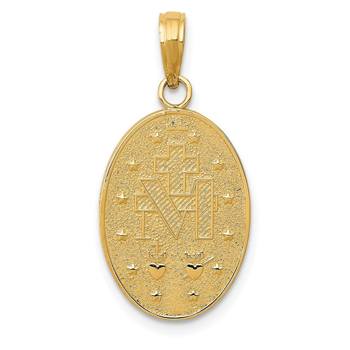 10K Yellow Gold Oval Miraculous 19 mm x 12.5 mm Medal