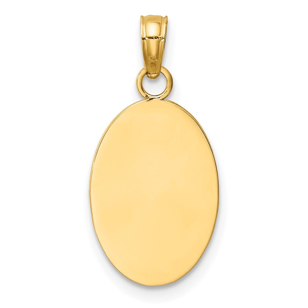 10K Yellow Gold Oval St. Christopher 15.06 mm x 10.44 mm Medal