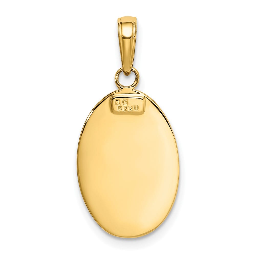 10K Yellow Gold Oval St. Christopher 18.67 mm x 12.47 mm Medal