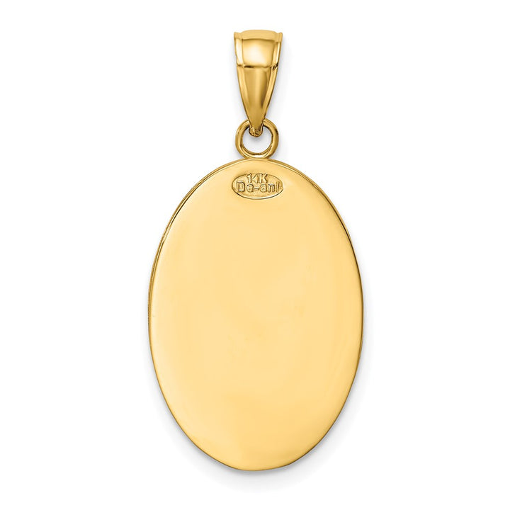 10K Yellow Gold Oval St. Christopher 21.63 mm x 14.48 mm Medal