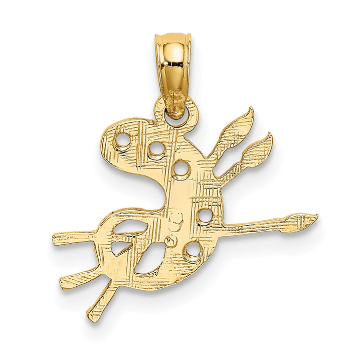 10K Yellow Gold Paint Palette Charm
