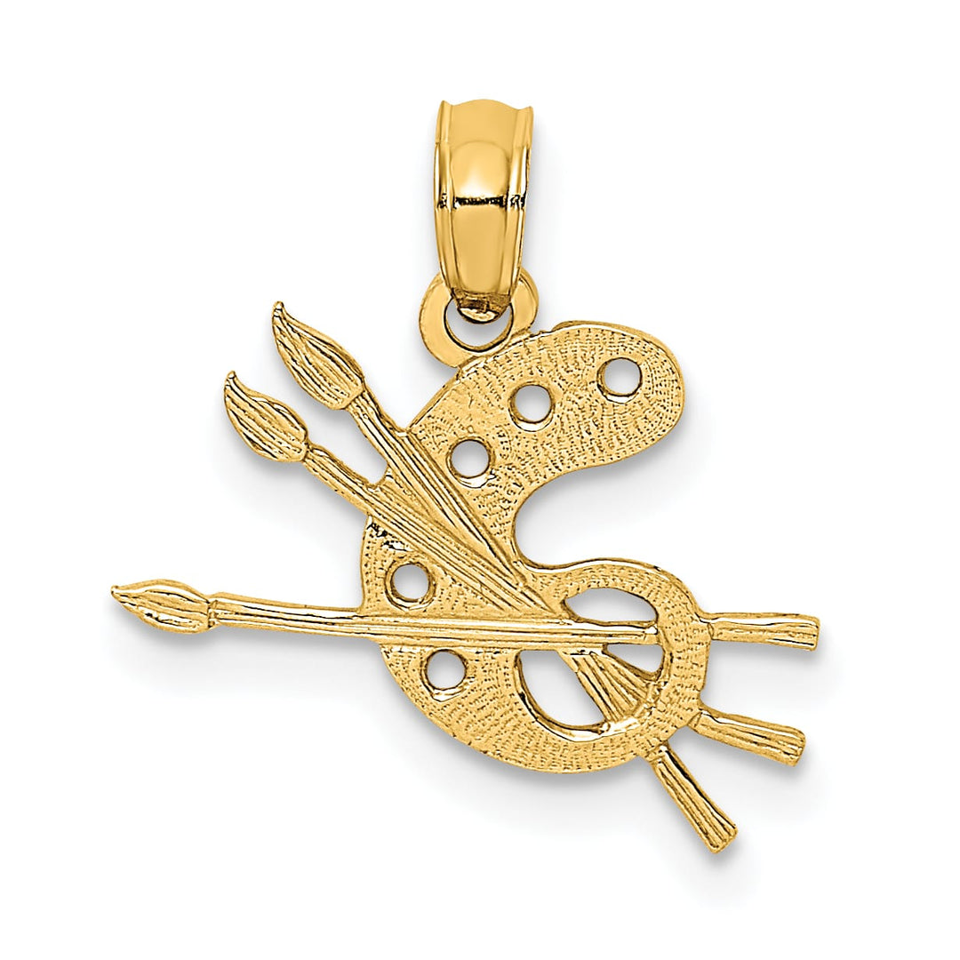 10K Yellow Gold Paint Palette Charm