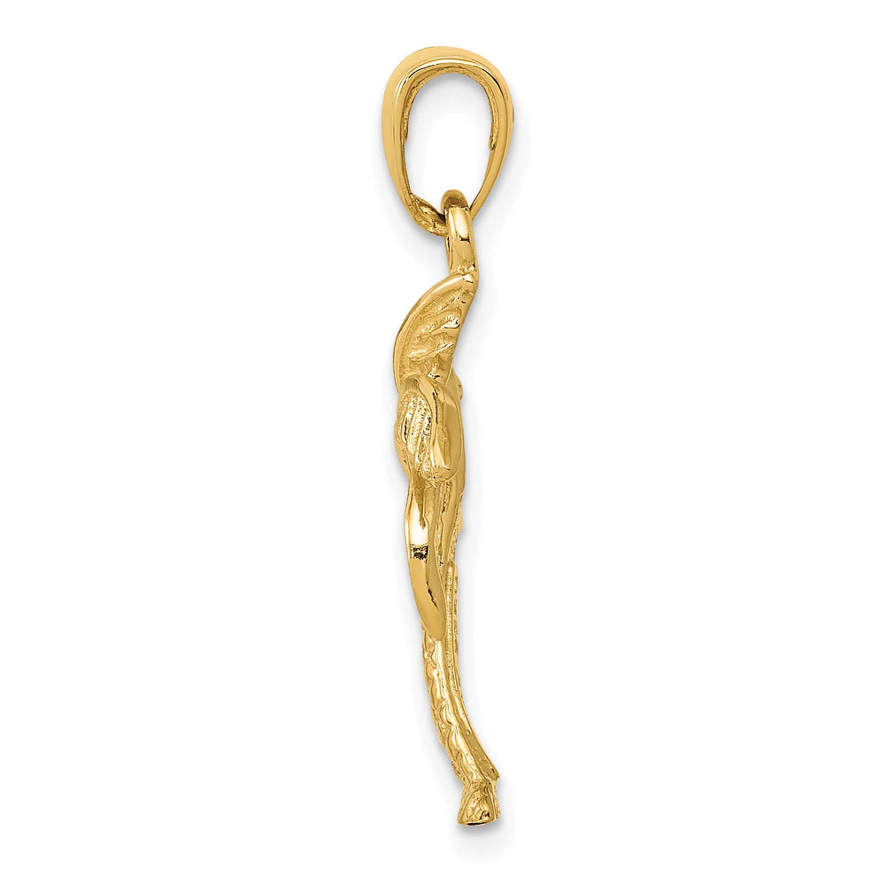 10K Yellow Gold Palm Tree Pendant, Medium