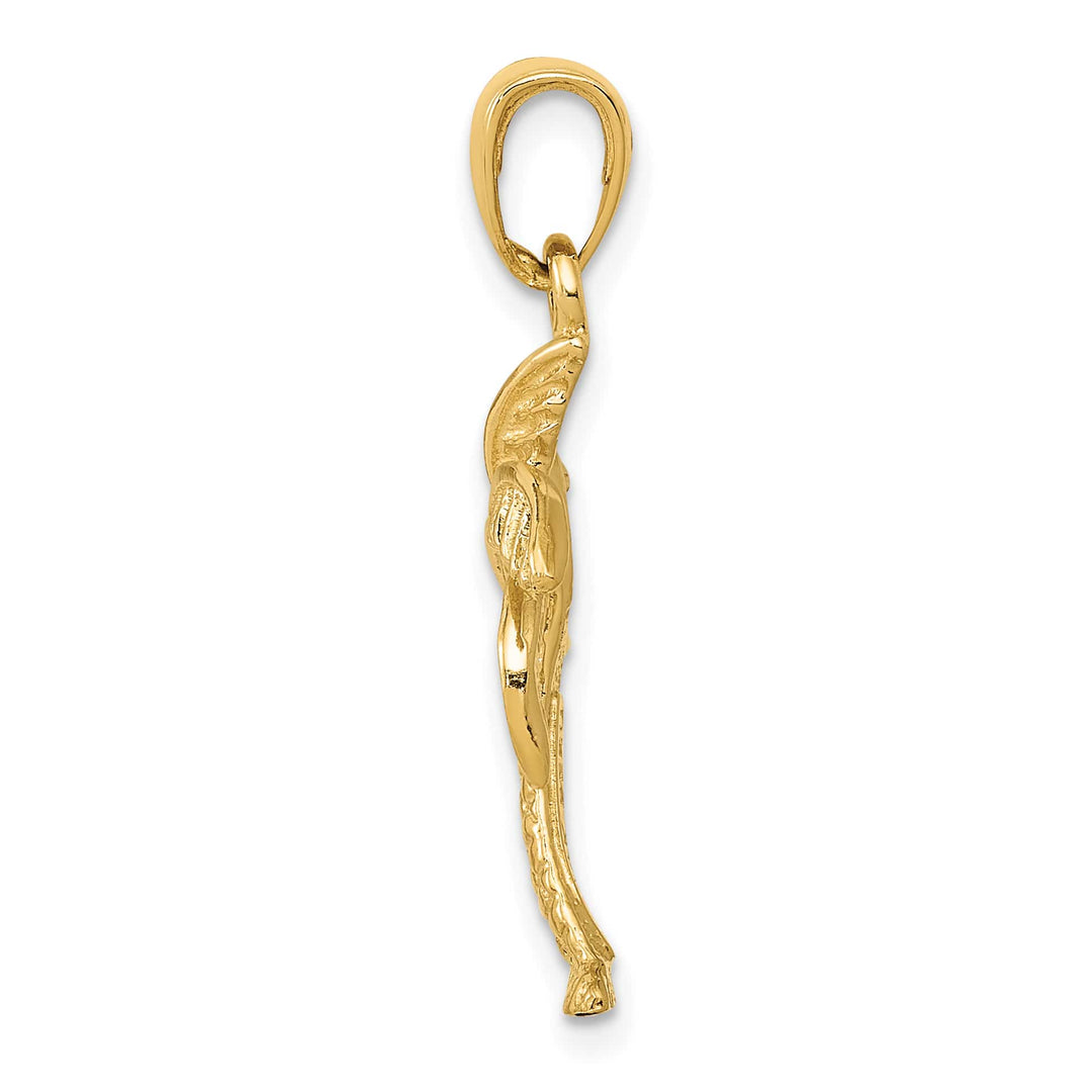 10K Yellow Gold Palm Tree Pendant, Medium