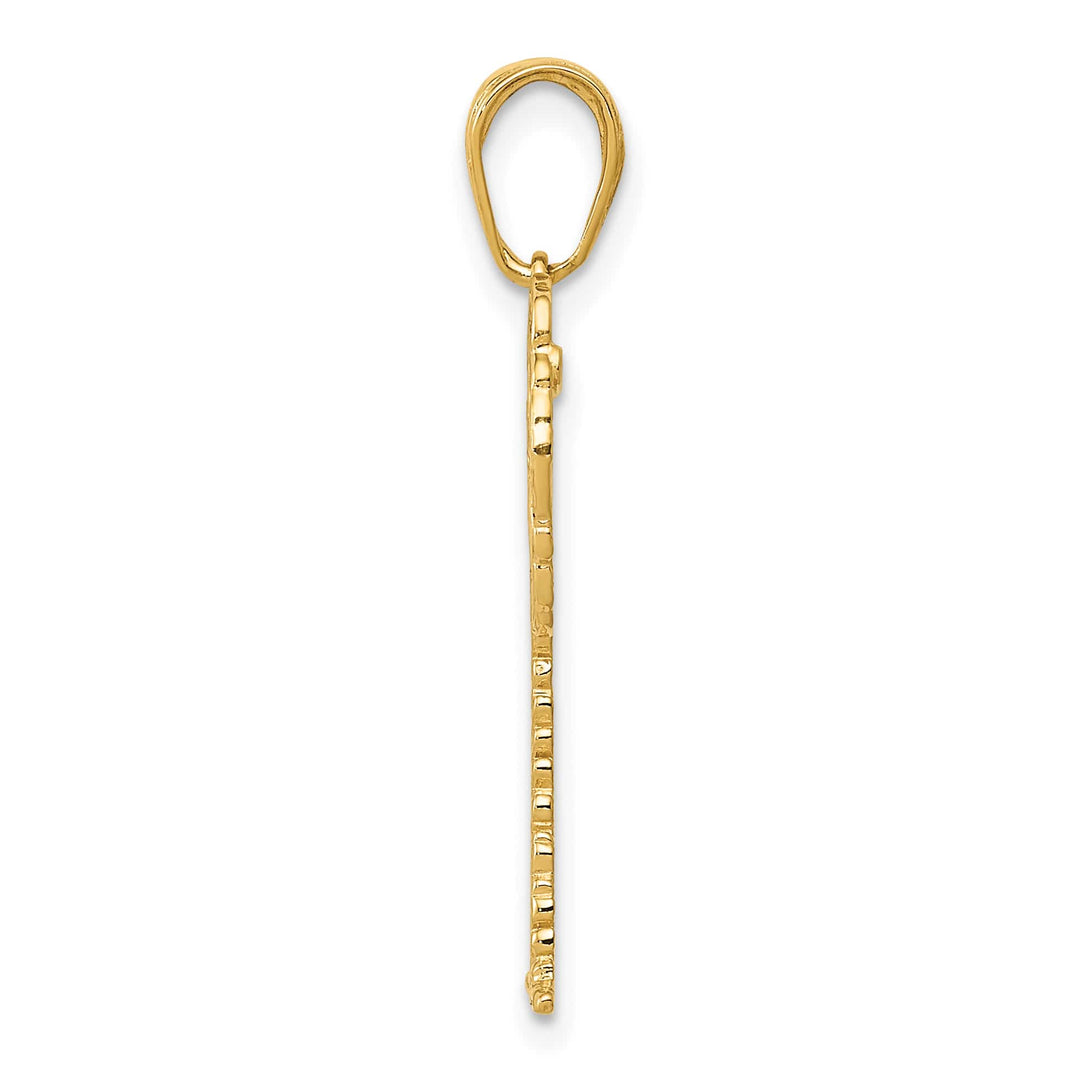 10K Yellow Gold Palm Tree Pendant, Small