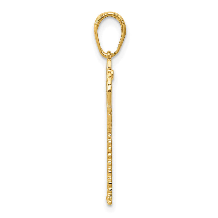 10K Yellow Gold Palm Tree Pendant, Small