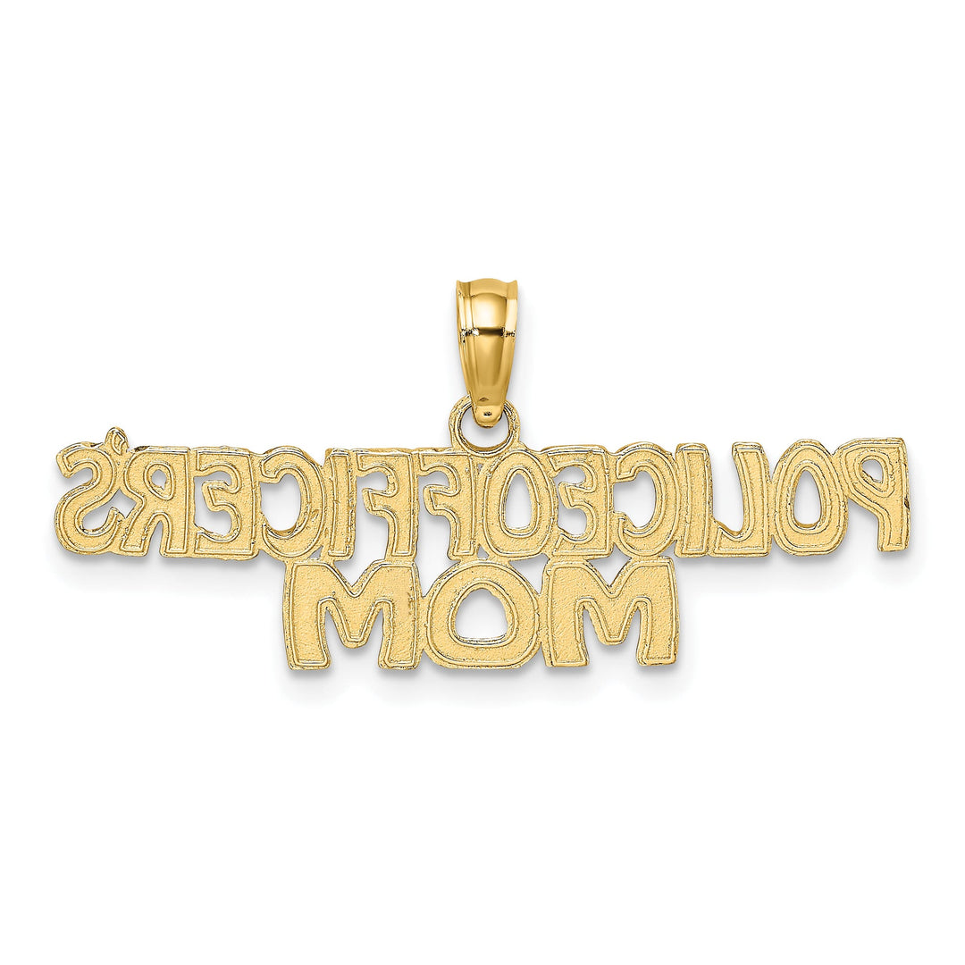 10K Yellow Gold Police OFFICER'S MOM Charm