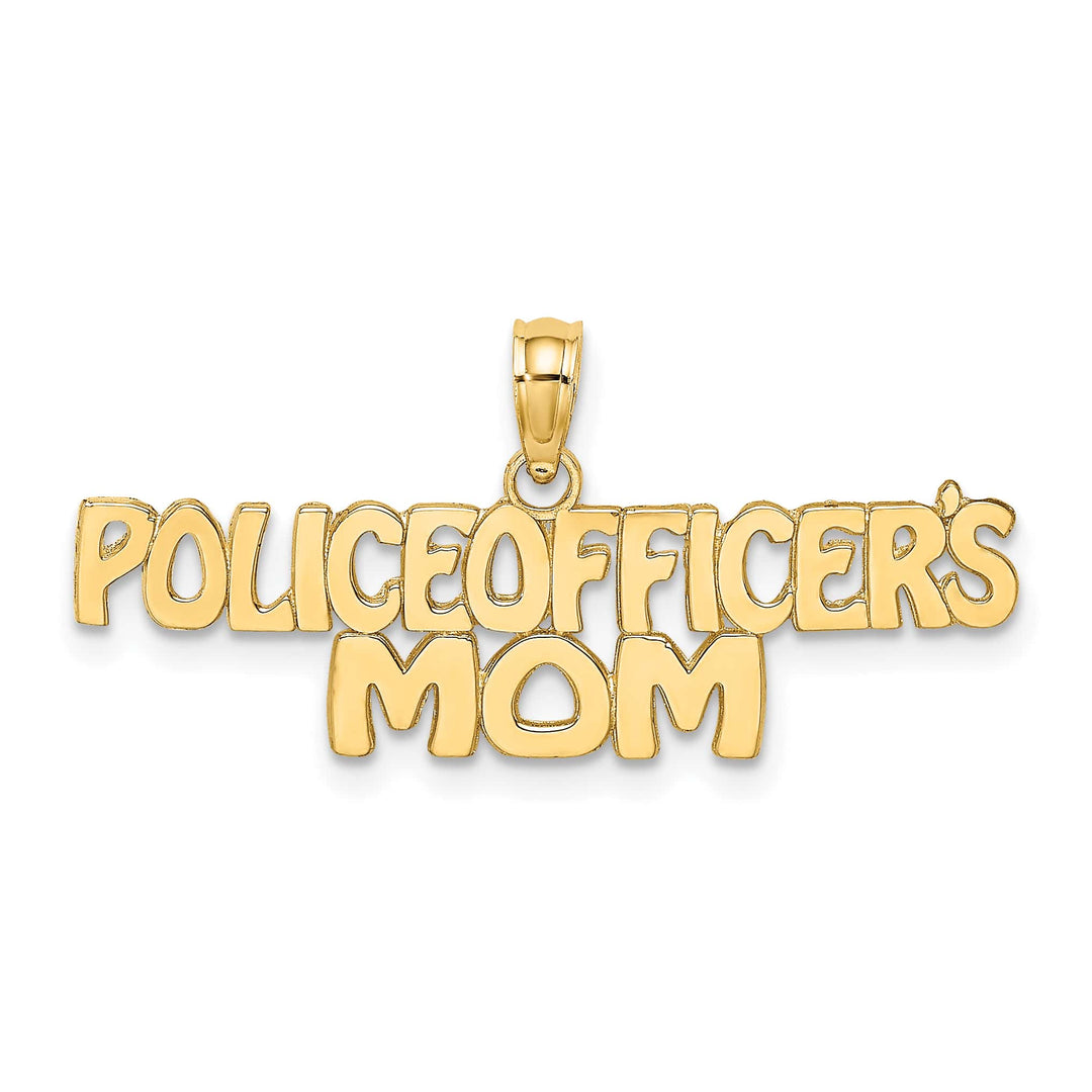 10K Yellow Gold Police OFFICER'S MOM Charm