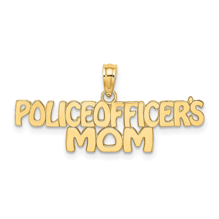 10K Yellow Gold Police OFFICER'S MOM Charm