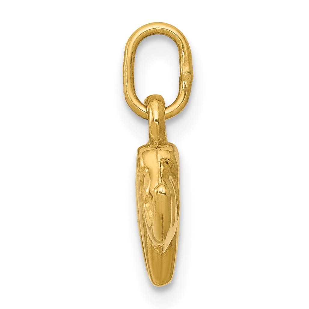 10K Yellow Gold Polished 3-D Elephant Charm