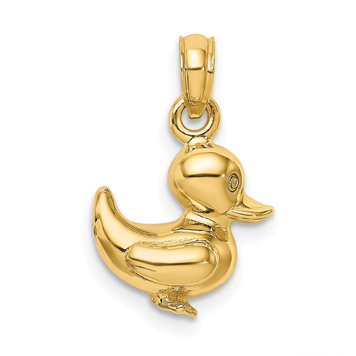 10K Yellow Gold Polished 3-D Medium Duckling Charm