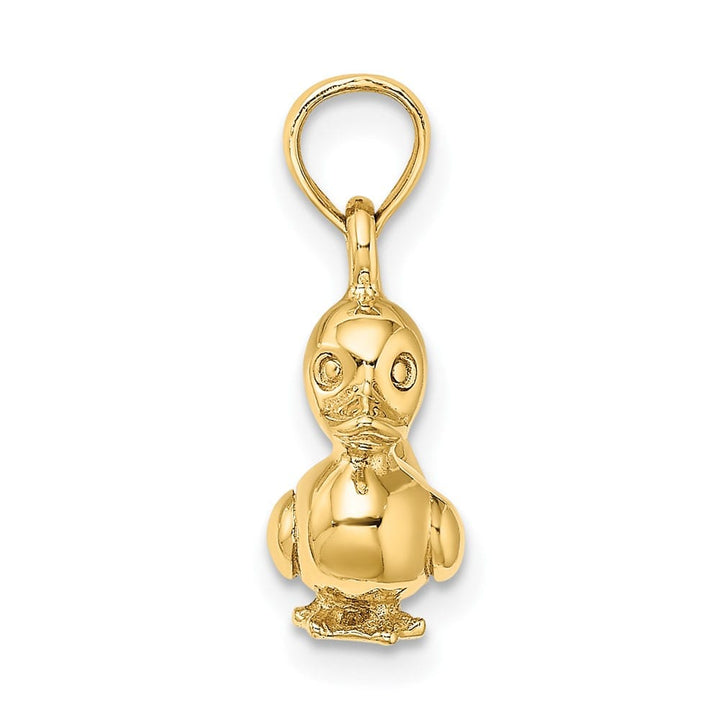 10K Yellow Gold Polished 3-D Medium Duckling Charm