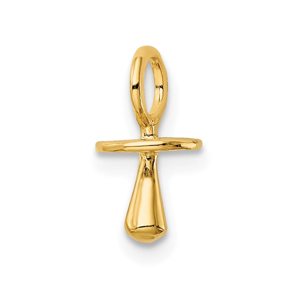 10K Yellow Gold Polished 3-D Medium Pacifier Charm