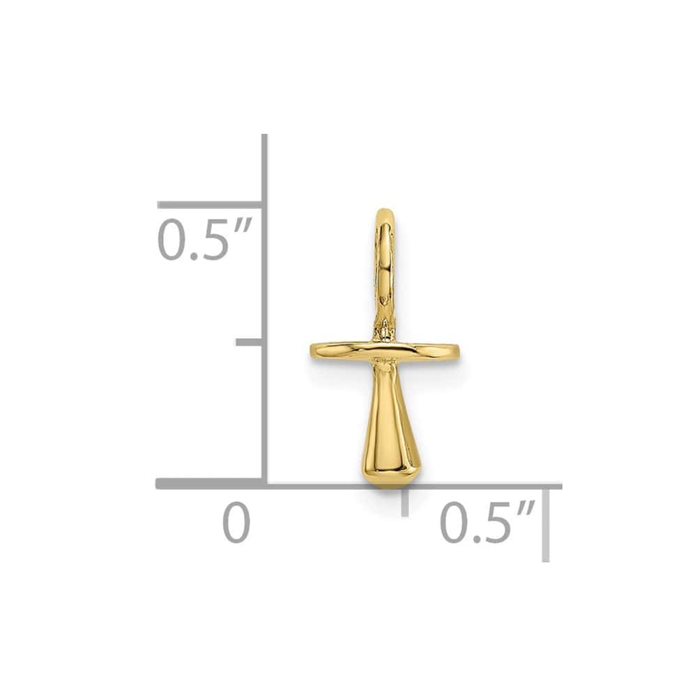 10K Yellow Gold Polished 3-D Medium Pacifier Charm