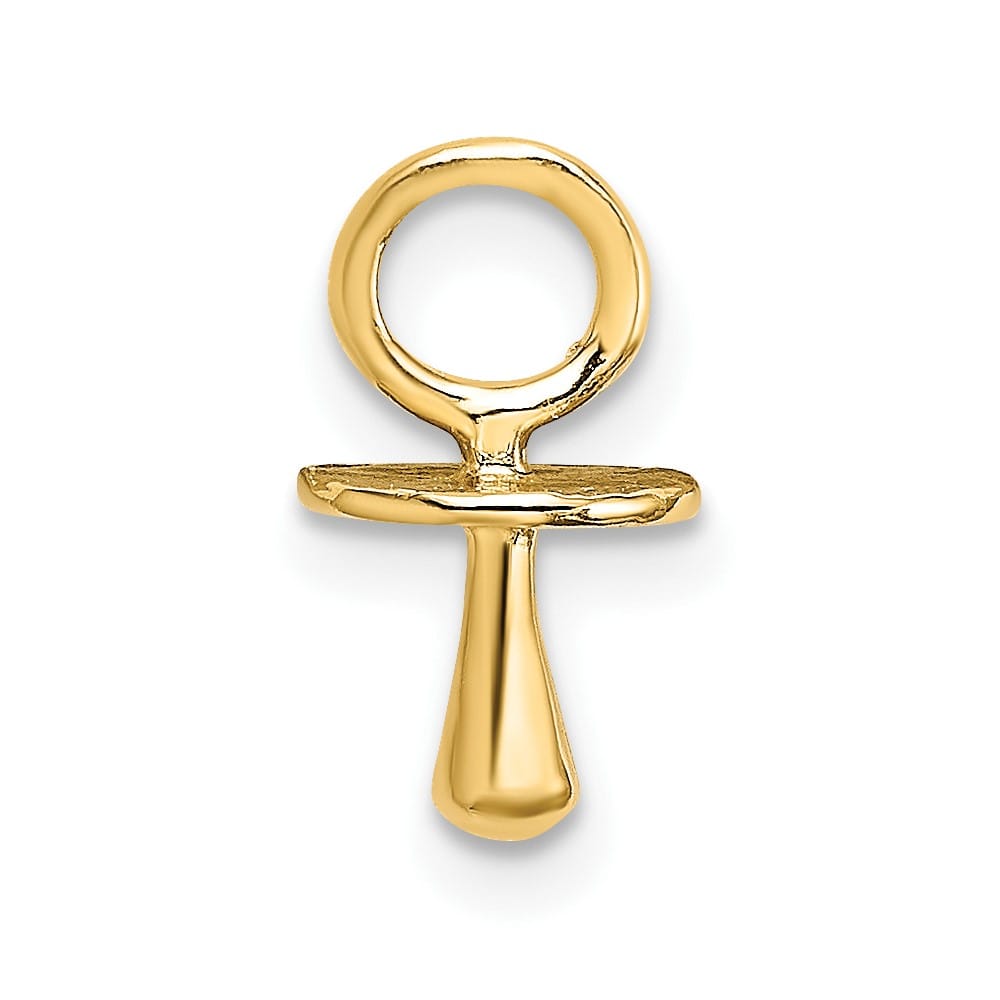 10K Yellow Gold Polished 3-D Medium Pacifier Charm