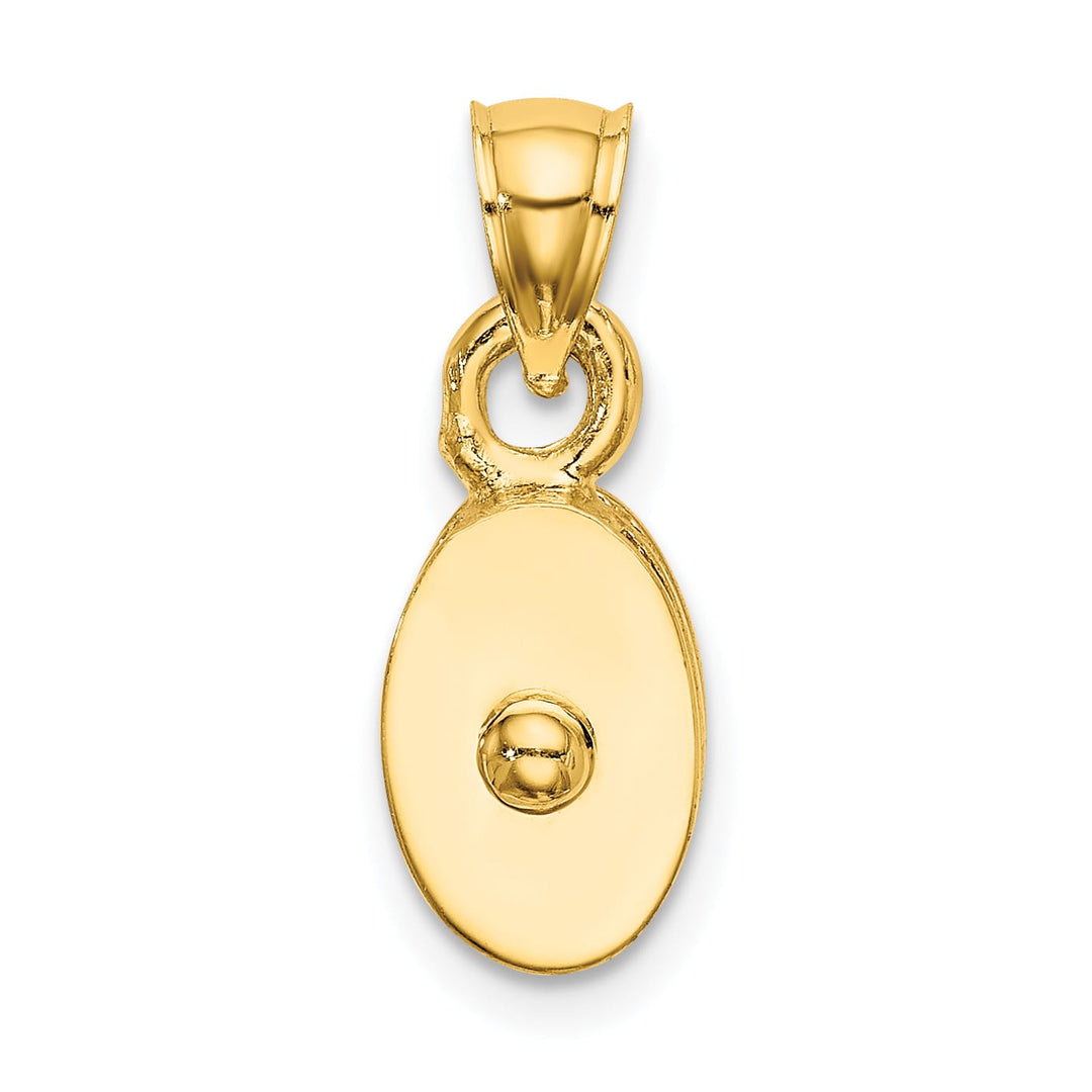10K Yellow Gold Polished 3-D Moveable Pulley Charm