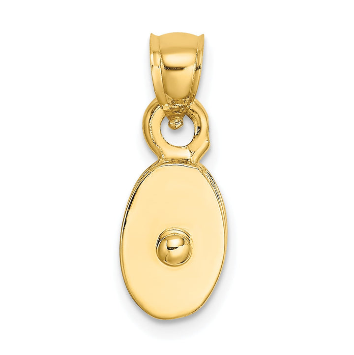 10K Yellow Gold Polished 3-D Moveable Pulley Charm