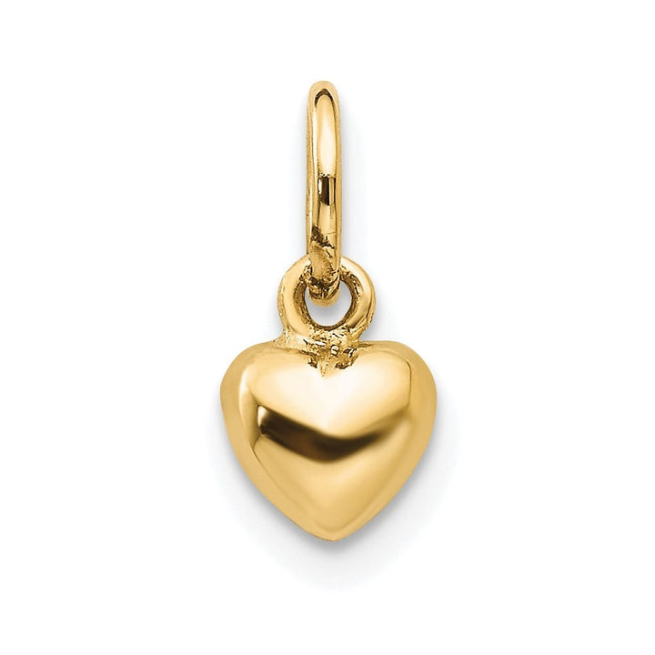 10K Yellow Gold Polished 3-D Small Heart Charm