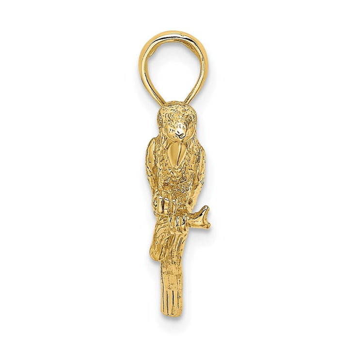 10K Yellow Gold Polished 3-D Small Parrot Charm
