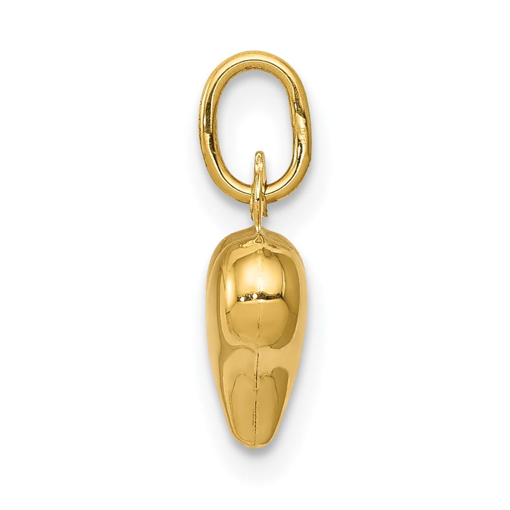 10K Yellow Gold Polished 3-D Small Puffed Heart Charm