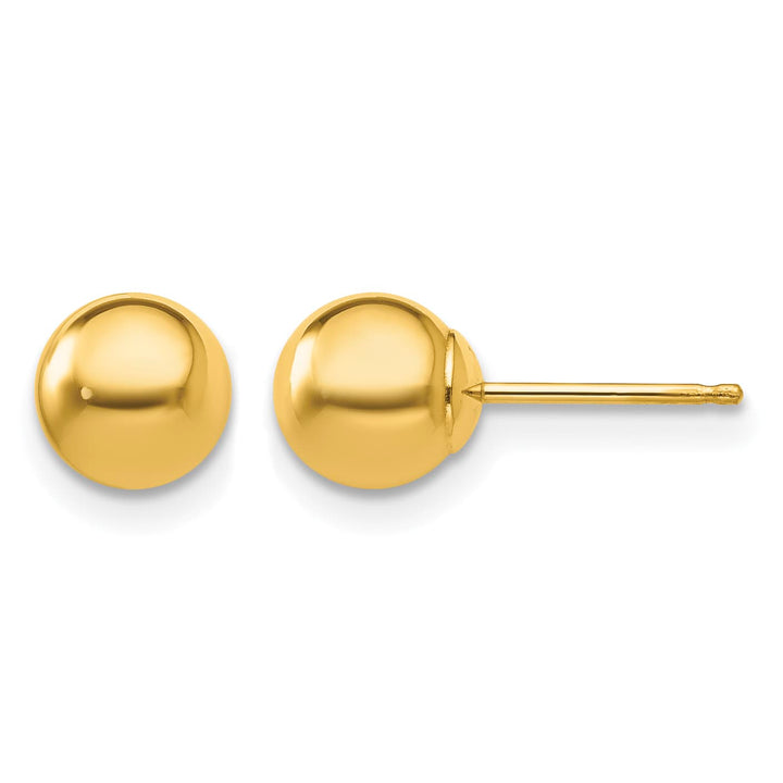 10k Yellow Gold Polished 6mm Ball Post Earrings