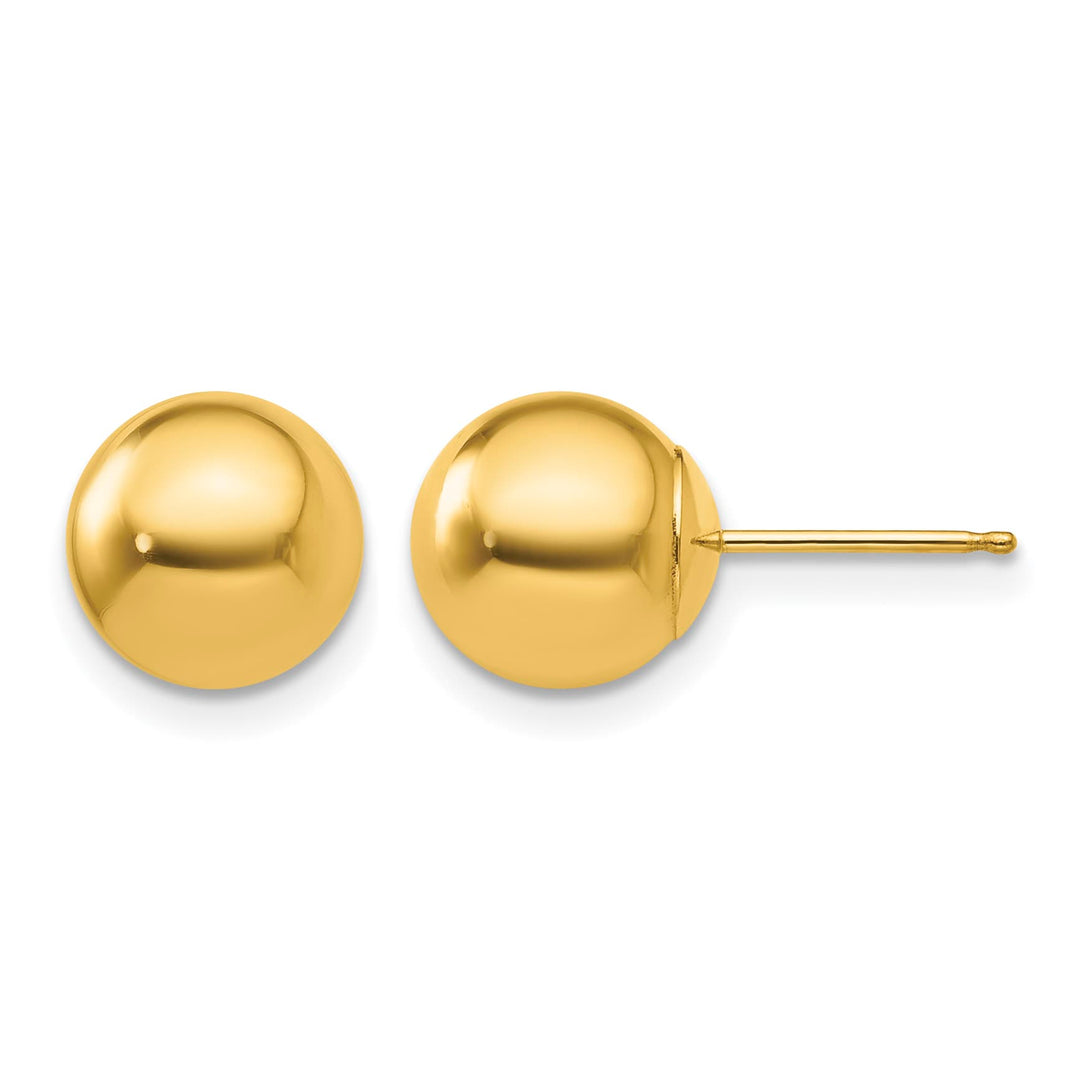10k Yellow Gold Polished 8mm Ball Post Earrings