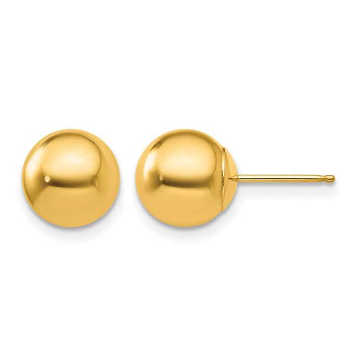 10k Yellow Gold Polished 8mm Ball Post Earrings