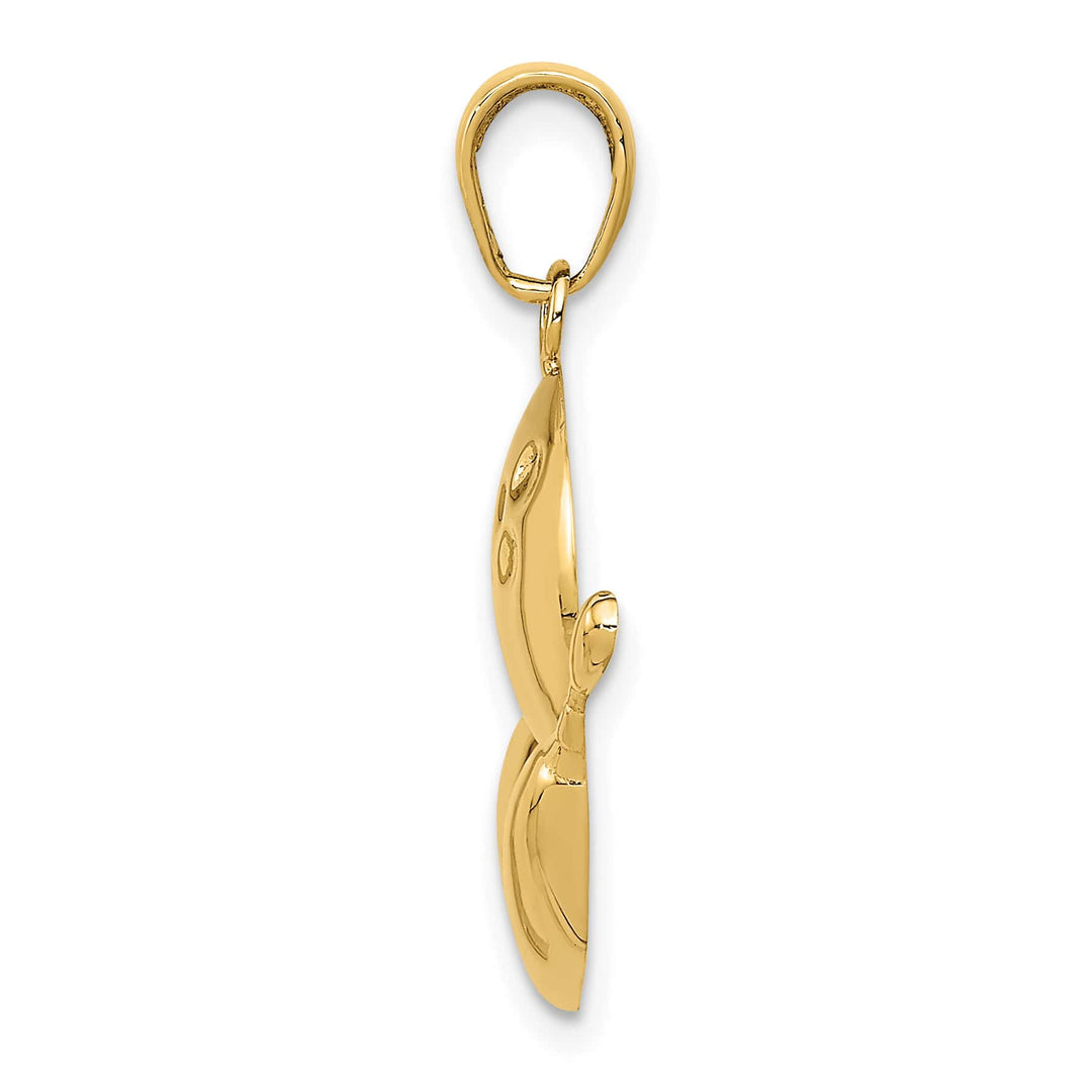 10K Yellow Gold Polished Bowling Theme Charm
