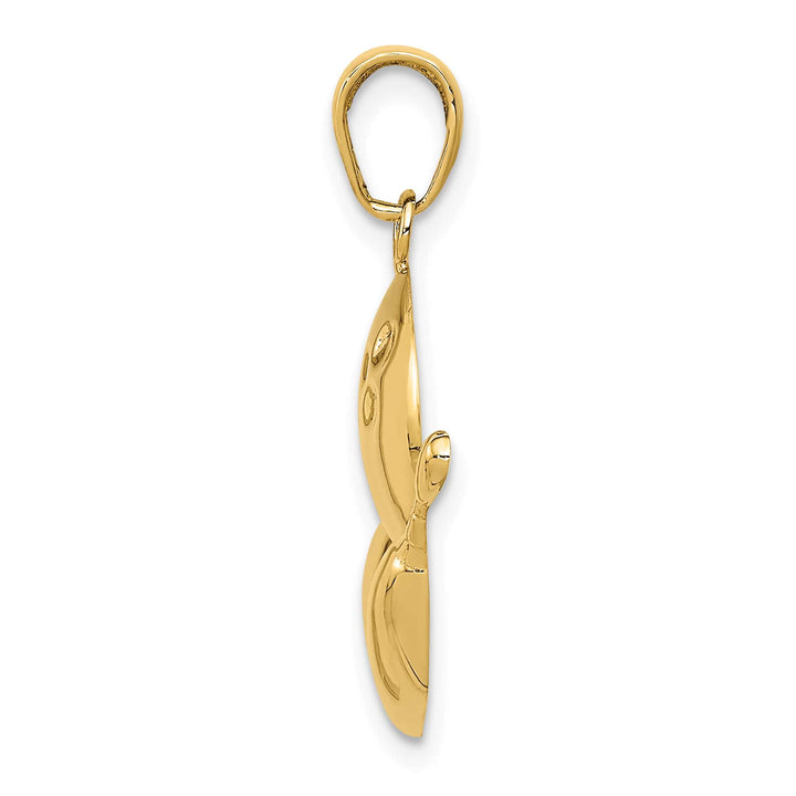 10K Yellow Gold Polished Bowling Theme Charm